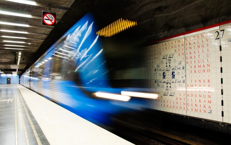 Foto: Staffan Westerlund Universitetets tunnelbanestation, tunnelbanan